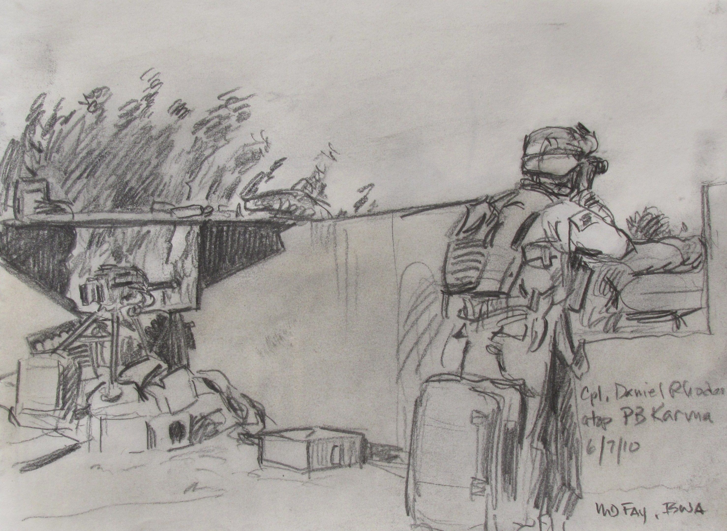 Afghan Sketch by Combat Artist Michael Fay. - Norman Rockwell Museum ...