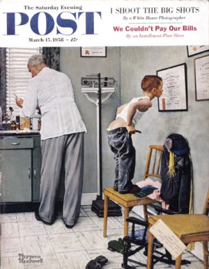 "Before the Shot," Norman Rockwell, 1958