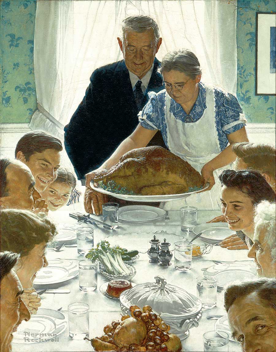 "Freedom from Want," Norman Rockwell, 1943. Norman Rockwell Museum Collections. ©1943 SEPS: Curtis Publishing, Indianapolis, IN
