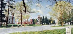 "Springtime in Stockbridge," Norman Rockwell, 1971. Oil on canvas, 32” x 68”. Story illustration for "Look," June 1, 1971. Norman Rockwell Museum Collections. ©NRELC: Niles, IL