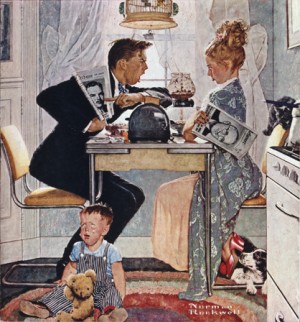 Norman Rockwell (1894-1978), "Breakfast Table Political Argument