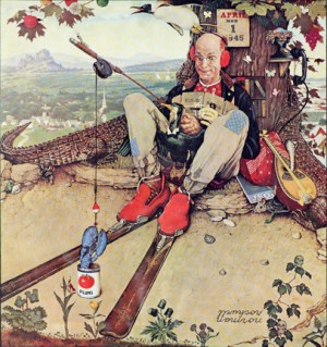 Norman Rockwell (1894-1978), "April Fool: Fishing," 1945