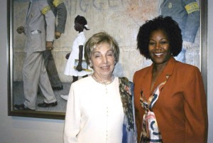 Ruby Bridges and Barbara Henry at Norman Rockwell Museum, 2004