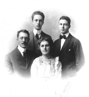 Norman Rockwell and family, 1911. 