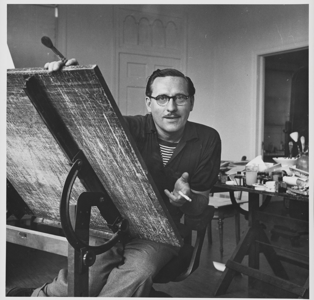 Al Parker in his studio